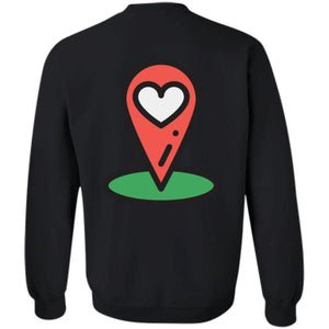 HeartPin Love Pin Crewneck Pullover Sweatshirt